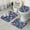 Pioneer Flower Floral-1, variant on Pioneer Flower Floral Print Pattern Bathroom Rugs Sets 3 Piece,Toilet Cover Set,Absorbent Non Slip Bathroom Mats Sets with U-Shaped Contour Rug Toilet Rug Set