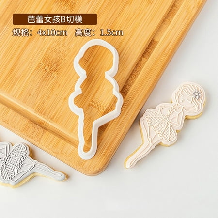 

Ballet Girl Swan Cake Cookie Press Stamp Acrylic Fondant Sugar Craft Cookie Cutter Biscuit Mold Bake