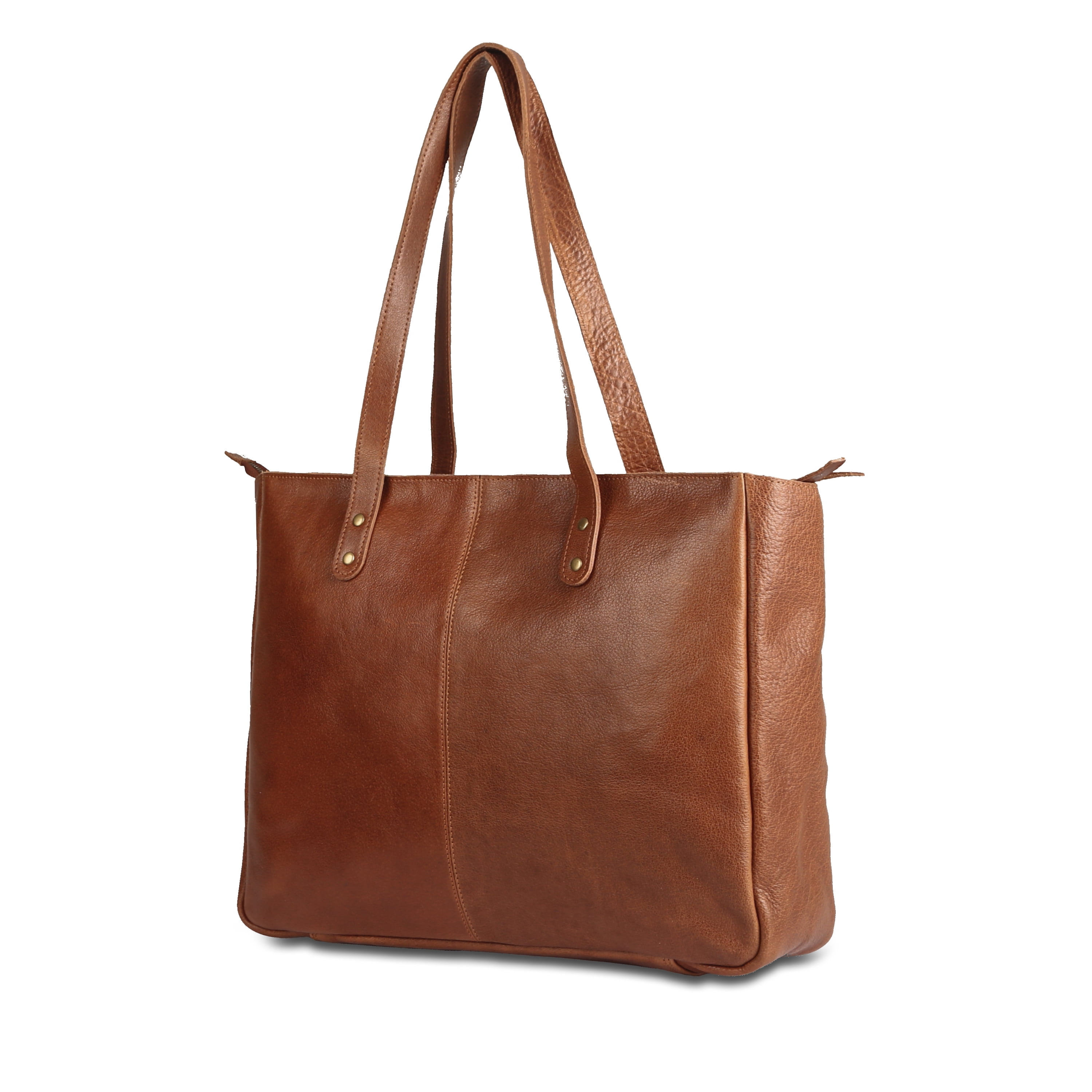 Leather Zip Tote Bag for Women Purse Satchel Travel Bag Shopping Carry Messenger Multipurpose Handbag