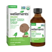Wellements Organic Daytime Baby Cough Syrup Organic Herbal Formula 2 Fl Oz. 4 Months +