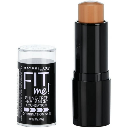 Maybelline Fit Me Matte + Poreless Shine-Free Stick Foundation Makeup, 330 Toffee, 0.32 oz