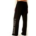 thumbnail image 2 of Victoria's Secret Pink Fleece Heritage Oversized Sweatpants Black Plaid Logo Size Medium NWT, 2 of 3