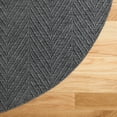 thumbnail image 4 of TOWN & COUNTRY BASICS Pax Herringbone Textured Solid Everwash® Washable Area Rug, Low Pile, Non-Slip Backing, Easy Clean Pet & Family Friendly Rug, Dark Grey, 8' Round, 4 of 15