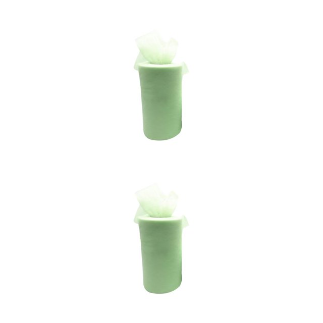 relayinert Polyester Wedding Party Decorations Easy To And Clean Tulle Coil Durable And Reliable Roll Tulle bud green 2Set