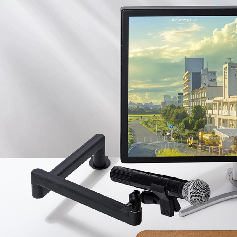 Aluminum Desktop Mic Arm Stand Rotatable Boom Arm Mic Stand Adjustable Desk