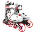 thumbnail image 3 of Yvolution Neon Roller Skates 2 in 1 Inline Skates and Quad - Girls and Boys Skate, Size 12-2 Adjustable, One Pair, Red, 3 of 10