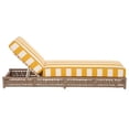 thumbnail image 4 of Safavieh Callan Steel Outdoor Lounge Chairs, Heather Tan/Yellow Stripe, 4 of 13