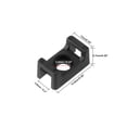 thumbnail image 3 of Cable Tie Base Saddle Type Wire Holder Nylon 3.8mm Hole Width Black 20Pcs HC-1S, 3 of 3