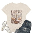 thumbnail image 5 of Trendfront Womens Nashville Guitar Tops Letter Graphic Crewneck Casual Short Sleeve Loose Fit Tee Trendy Fashion T Shirts Pullover Clothing, 5 of 5