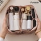 thumbnail image 5 of Bearachild Bolsa de almacenamiento de cosméticos de cuero PU de gran capacidad, bolsa de mano para artículos de tocador, bolsillo organizador de Almacenamiento y organización del hogar Rosado Bearachild HA064909-03B, 5 of 6