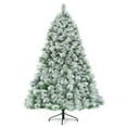 thumbnail image 5 of Gymax 6FT Snow Flocked Artificial Christmas Tree Hinged Pine Tree w/ Metal Stand, 5 of 10