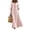 *Pink, variant on ClodeEU Women's V Neck Button Ruffle 3/4 Sleeve Maxi Dress with Pockets,Summer Casual Loose Flowy A Line Dress Army Green,Women's Plus L