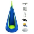 thumbnail image 3 of Vyrelis Kids Pod Swing Hanging Seat Child Hammock Chair with Inflatable Pillow,Sensory Swing Chair for Outdoor and Indoor, Max 176 Lbs(Blue), 3 of 7