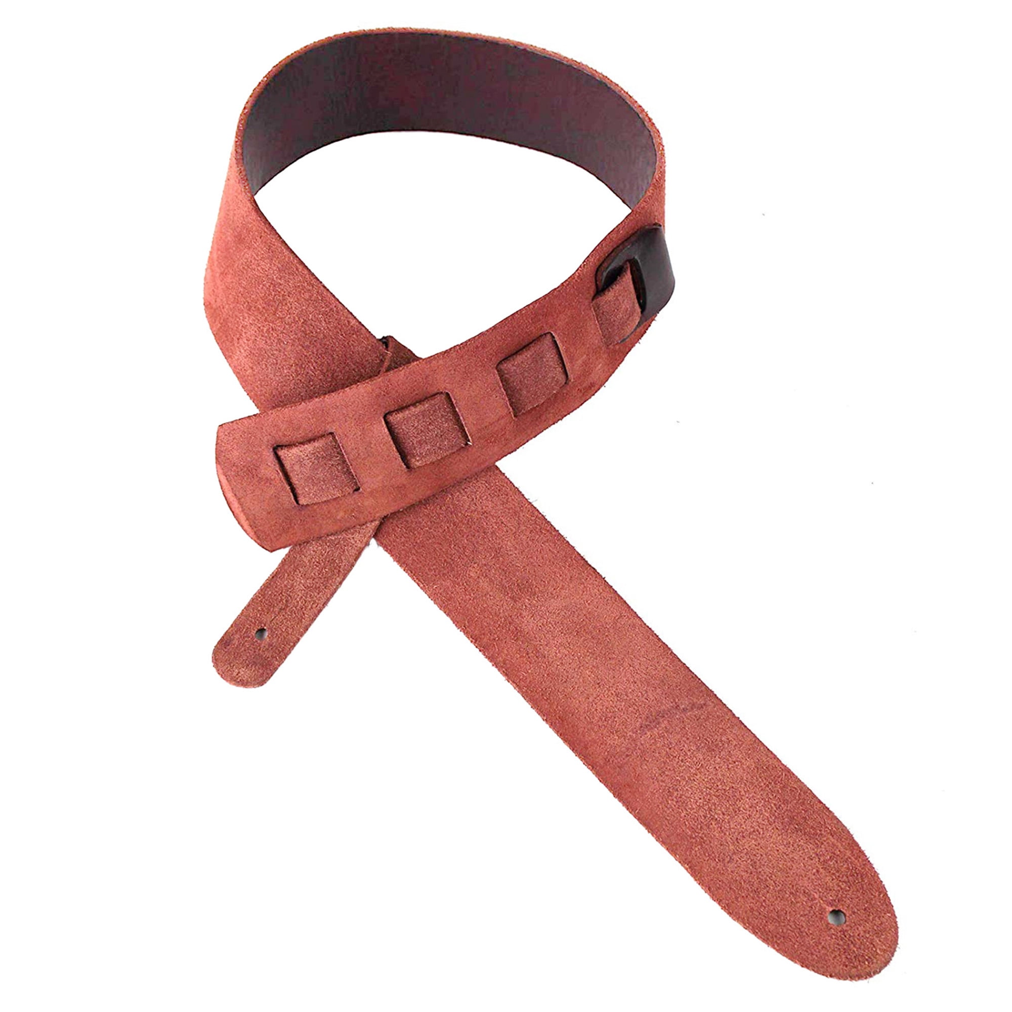 Walker & Williams S-01 Oxblood Brown Full Grain Extra Thick Soft Italian Leather Rugged Finish Guitar Strap