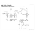 thumbnail image 3 of Kingston Brass KB7968NFL 8 in. Widespread Bathroom Faucet, Brushed Nickel, 3 of 3
