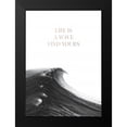 thumbnail image 2 of Braun Studio 14x18 Black Modern Framed Museum Art Print Titled - Life is a Wave, 2 of 5