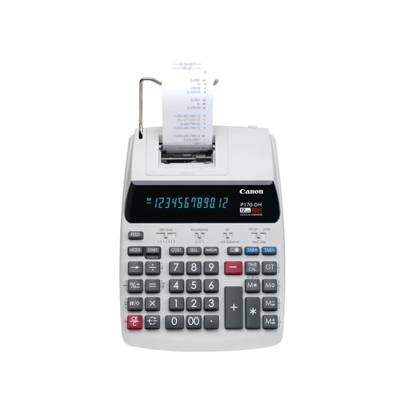 Calculadora de impresión Canon P170-DH-3 con conversión de divisas