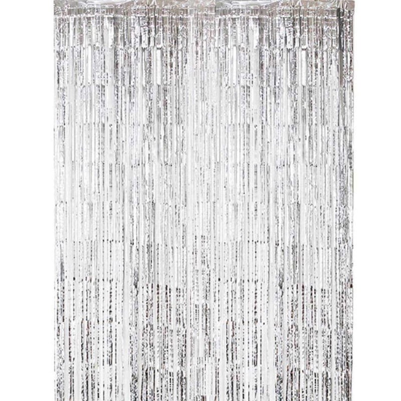 2m-3m Foil Fringe Tinsel Shimmer Curtain Door Wedding Birthday Party Decoration 