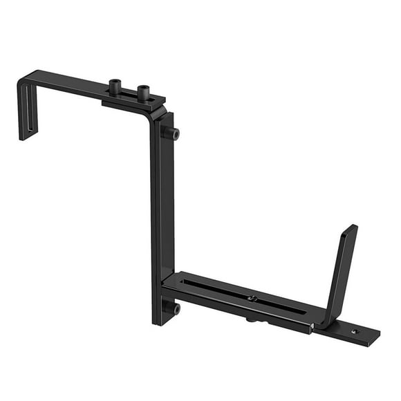 Flower Pot Bracket Adjustable Deck Railing Planter Box Bracket for Potted Plants Flowers Window Boxes Corrosion-resistant Wall-mounted Plant Holder