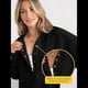 thumbnail image 4 of Sudadera con Capucha de Larga Extragrande para Mujer, Cuello en V, Botones y Abertura Lateral, Estilo Informal. Negro L, 4 of 9