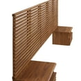 thumbnail image 4 of Modway Render Wall Mount Queen Headboard and Modern Nightstands in Walnut, 4 of 7
