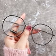 thumbnail image 2 of Gafas de sol octogonales con montura anti luz azul, lentes poligonales planas, gafas para miopía, gafas de estilo versátil para hombre, 2 of 5