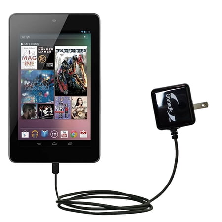 Gomadic Intelligent Compact AC Home Wall Charger suitable for the Asus Pad ME370t - High output power with a convenient, foldable plug design - Uses T