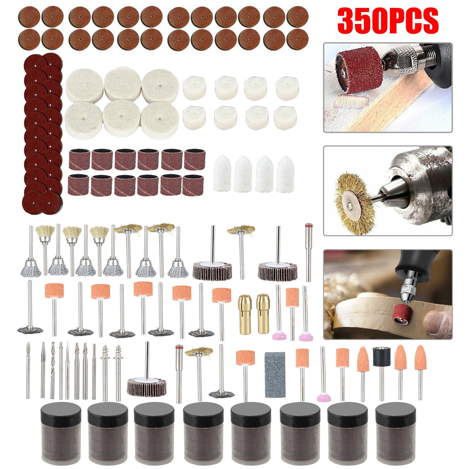 365Pc Abrasive Dremel Rotary Tool Accessories Kit Grinding Sanding