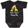 thumbnail image 3 of Inktastic Gigi Loves Me Girls Giraffe Granddaughter Girls Baby Bodysuit, 3 of 5