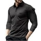 thumbnail image 1 of pstuiky manga larga de hombre, Camisa de manga larga de color liso para hombre con bolsillos en los brazos y solapa. Tops de talla grande para hombre s, 1 of 5