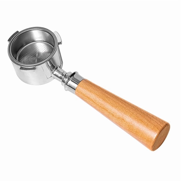 Stainless Steel 51mm Bottomless Hollow Simple Style Long Coffee Handle for Coffee Maker Detachable Design,B