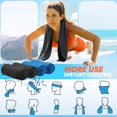 thumbnail image 5 of Cooling Towels for Neck and Face Soft Breathable Microfiber Sports Gym Sweat Towel with Carabiner for Golf Yoga Running Camping Golf Gym Workout, 5 of 14