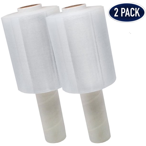 2 Pack Industrial Strength Mini Hand Stretch Wrap 5 1000 Roll