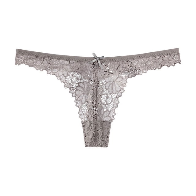 Tanga de mujer seductora transparente hueca, sexy, de encaje, de cintura baja, pantalones de algodón para mujer, ropa interior para mujer