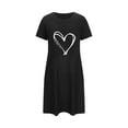 thumbnail image 2 of Sakmal Short Sleeve Mumu Nightgownss for Women Cute Valentines Plus Size Love Pajama Sleep Dress Short Heart Print Ladies Nightgown L, 2 of 5