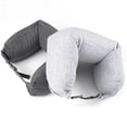 thumbnail image 5 of Neck Support Travel Pillow with Hidden Zipper Super Soft Breathable Adjustable Stuffable U-shaped Travel Neck Pillow, 5 of 7
