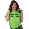 thumbnail image 5 of Cute Dogs Rule Boys Drool Pet Owner Women's Graphic T Shirt Tees Brisco Brands S, 5 of 6