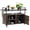 Light Brown, variant on Light Brown Outdoor Wicker Bar Cart with Wheels, Rolling Rattan Beverage Serving Cart with Glass Top for Patio, Garden, Poolside Party - 51.18W