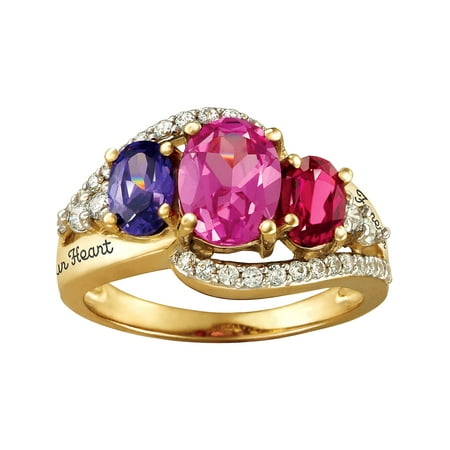 Keepsake Personalized Family Jewelry Enchantment Promise Ring available in Sterling Silver, Gold and White Gold