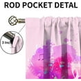 thumbnail image 3 of Music Blackout Curtains for Bar KTV Concert Hall, Abstract Grunge Style Kids Rod Pocket Curtains, Notes Cheerful Artwork Window Treatments Dust-Proof for Living Room Bedroom Classroom-W84xL84in, 3 of 6