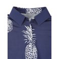 thumbnail image 5 of SLADYGLO Women Lapel Collar Pineapple Printed Long Sleeves Tops Button Down Shirt Blouse, 5 of 7