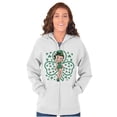 thumbnail image 5 of Betty Boop St Patricks Day Clovers Zip Hoodie Sweatshirt Women Brisco Brands M, 5 of 6