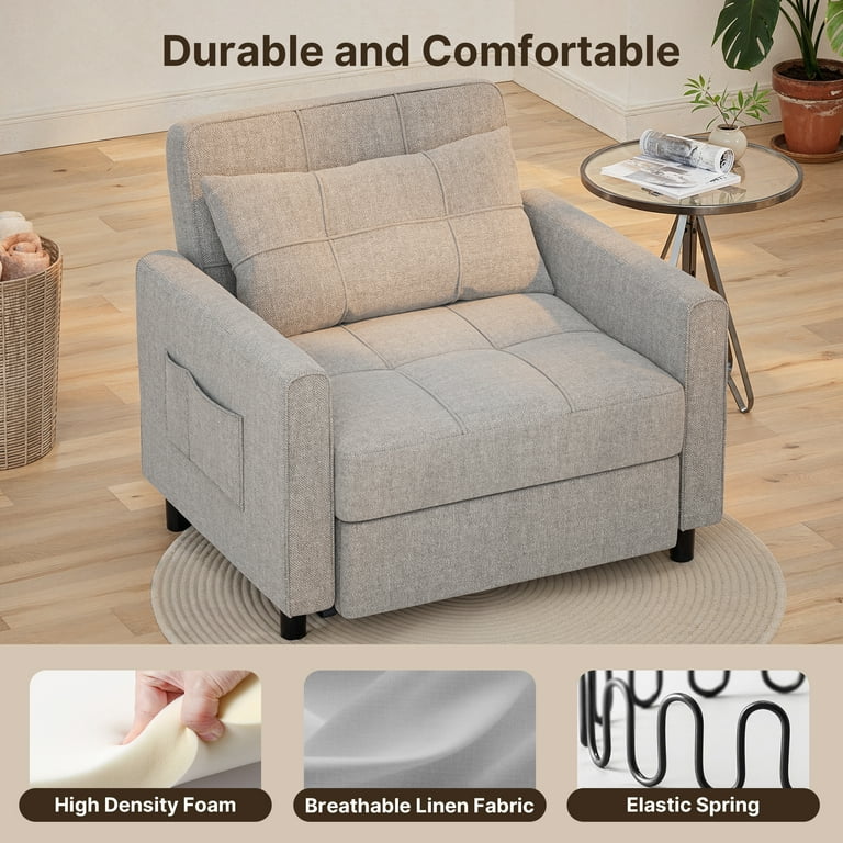 Aiho 3 in 1 Convertible Sofa Bed Chair, Pullout Sleeper