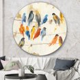 thumbnail image 2 of Designart 'Multicolor Bird Meeting' Art Mural Traditionnel en Métal Cercle - Disque de 36, 2 of 5