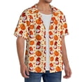thumbnail image 2 of Yiaed Gnomes Pumpkin And Mushrooms Print Mens Casual Wrinkle Free Shirts Short Sleeve Button Down Summer Stretch Dress Shirt-3X-Large, 2 of 5