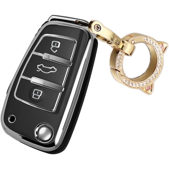 Fit for Audi Flip Key Fob Cover for A1 A3 A6 Q2 Q3 Q7 Remote Case for R8 RS3 RS6 S3 360?Full Protection Car Key Holder