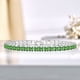 thumbnail image 2 of JeenMata Enorme Mayo de talla princesa de 11 quilates - Esmeralda - Pulsera de tenis con piedra natal para mujer Diseño de eternidad - Chapado en oro blanco, 2 of 6