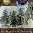 thumbnail image 3 of Highland Home Misty Tree Line 4-Pack Cotton Blend Washable Placemats, 3 of 6