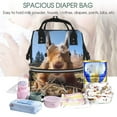 thumbnail image 4 of Japuie Close-Up Curious Squirrel Print Mummy Backpack for Moms,Waterproof Diaper Bag with Adjustable Straps,Baby Care Nappy Bag,Maternity Mummy Backpack for Travel, Baby and Everyday Use, 4 of 4