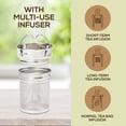 thumbnail image 3 of Bamboo Tea Tumbler Mug with Strainer Infuser | 17oz / 500ml | Vacuum Insulated Stainless Steel Thermos with Filter for Loose Leaf | Travel Mug, 3 of 4